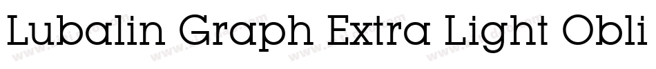 Lubalin Graph Extra Light Oblique BT字体转换